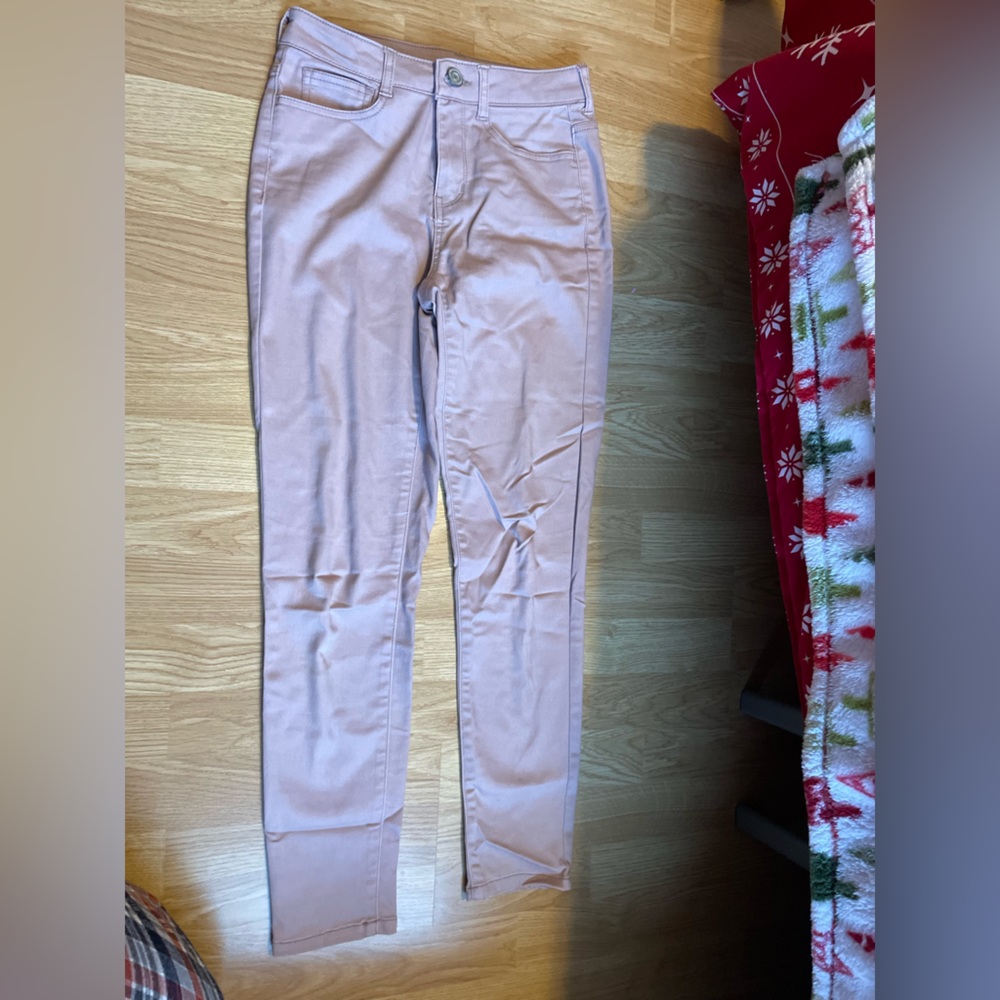 Blush pink high rise jeggings